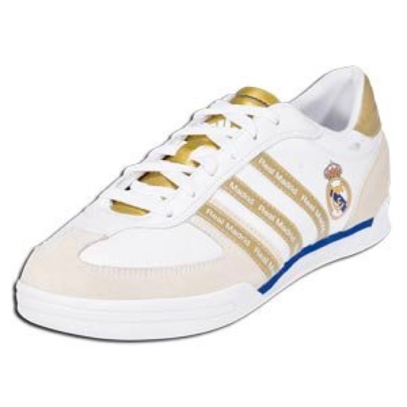 NEW Adidas size 11.5 RARE Madrid Samba Nua Gold White Mens shoes